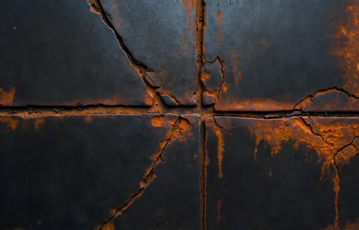 Dark Rust Cracks Texture Photo